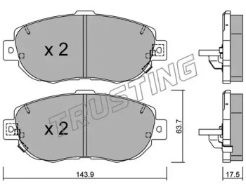 Комплект тормозных колодок TRUSTING 772.0