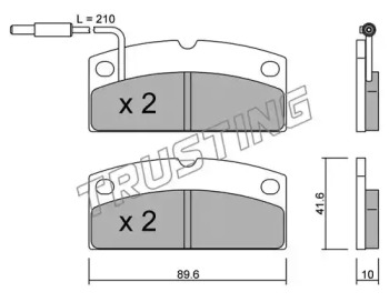 Комплект тормозных колодок TRUSTING 783.1