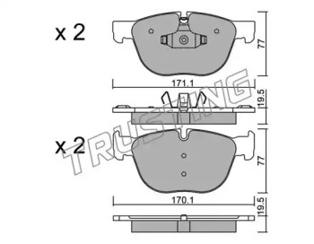 Комплект тормозных колодок TRUSTING 786.0