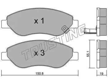 Комплект тормозных колодок TRUSTING 793.0