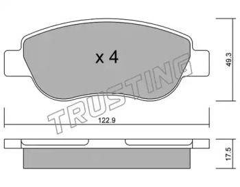 Комплект тормозных колодок TRUSTING 797.0