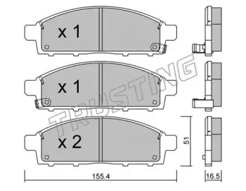 Комплект тормозных колодок TRUSTING 807.0