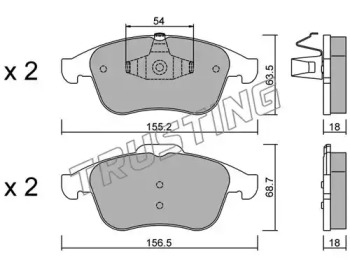 Комплект тормозных колодок TRUSTING 819.0