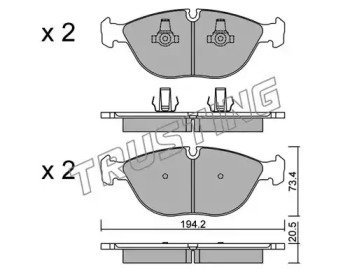 Комплект тормозных колодок TRUSTING 845.0