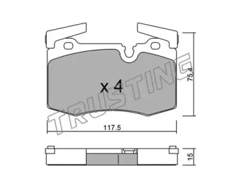 Комплект тормозных колодок TRUSTING 846.0