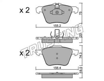 Комплект тормозных колодок TRUSTING 852.0