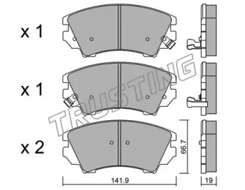 Комплект тормозных колодок TRUSTING 859.0