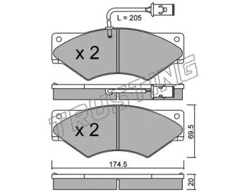 Комплект тормозных колодок TRUSTING 866.0