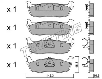 Комплект тормозных колодок TRUSTING 875.0