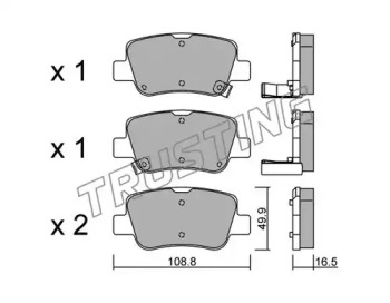 Комплект тормозных колодок TRUSTING 898.0