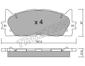 Комплект тормозных колодок TRUSTING 899.0