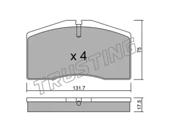 Комплект тормозных колодок TRUSTING 907.0