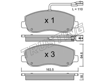 Комплект тормозных колодок TRUSTING 915.0