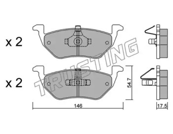 Комплект тормозных колодок TRUSTING 924.0