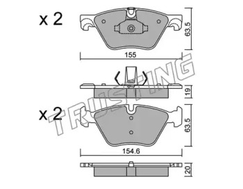 Комплект тормозных колодок TRUSTING 935.0