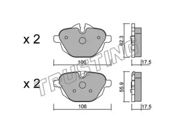 Комплект тормозных колодок TRUSTING 938.0