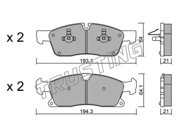 Комплект тормозных колодок TRUSTING 942.4