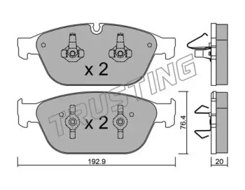 Комплект тормозных колодок TRUSTING 970.0