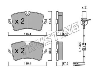 Комплект тормозных колодок TRUSTING 971.1W