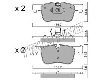 Комплект тормозных колодок TRUSTING 976.0