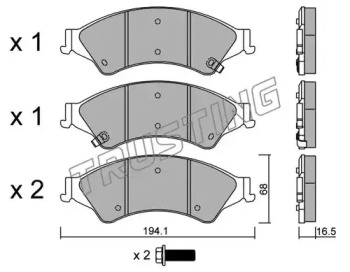 Комплект тормозных колодок TRUSTING 987.0