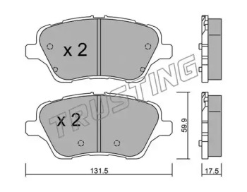 Комплект тормозных колодок TRUSTING 992.0