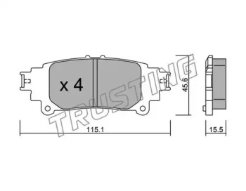 Комплект тормозных колодок TRUSTING 993.0