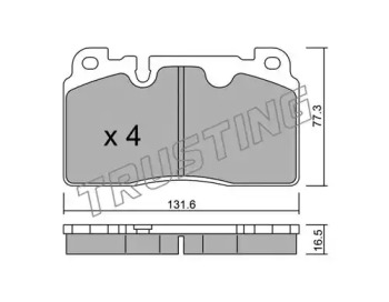 Комплект тормозных колодок TRUSTING 995.0
