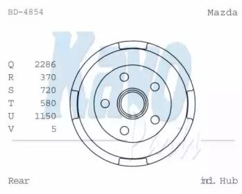 Тормозный барабан KAVO PARTS BD-4854