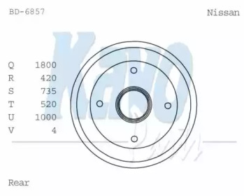 Тормозный барабан KAVO PARTS BD-6857