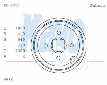 Тормозный барабан KAVO PARTS BD-8353