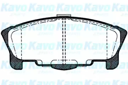 Комплект тормозных колодок KAVO PARTS BP-1508