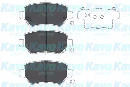 Комплект тормозных колодок KAVO PARTS BP-4029