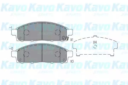 Комплект тормозных колодок KAVO PARTS BP-5566