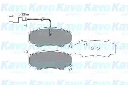 Комплект тормозных колодок KAVO PARTS BP-6613