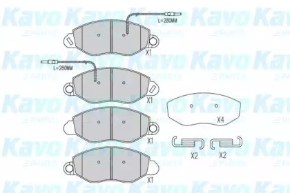 Комплект тормозных колодок KAVO PARTS BP-6614