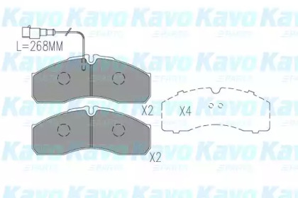 Комплект тормозных колодок KAVO PARTS BP-6625