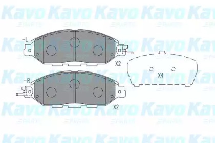 Комплект тормозных колодок KAVO PARTS BP-6641