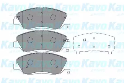 Комплект тормозных колодок KAVO PARTS BP-7507