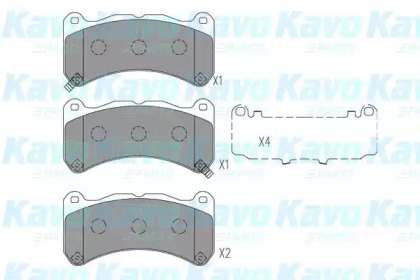 Комплект тормозных колодок KAVO PARTS BP-9157