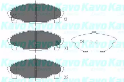 Комплект тормозных колодок KAVO PARTS KBP-1502