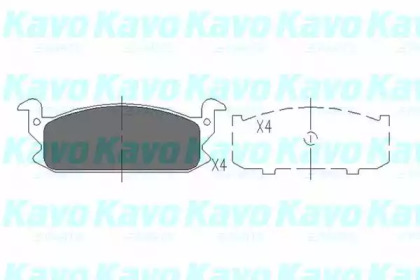 Комплект тормозных колодок KAVO PARTS KBP-1503