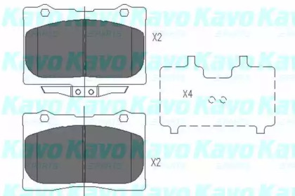 Комплект тормозных колодок KAVO PARTS KBP-2039