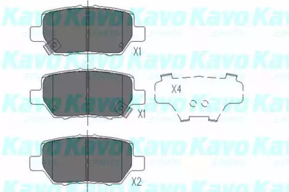 Комплект тормозных колодок KAVO PARTS KBP-2040