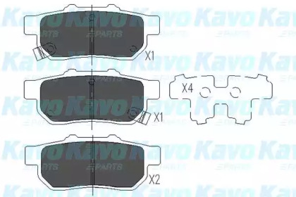 Комплект тормозных колодок KAVO PARTS KBP-2049