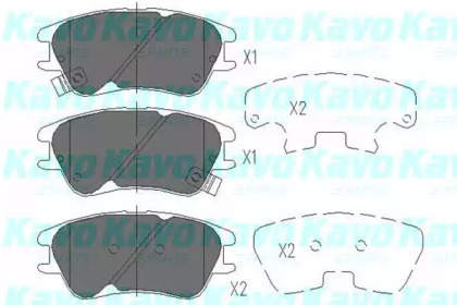 Комплект тормозных колодок KAVO PARTS KBP-3009