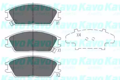 Комплект тормозных колодок KAVO PARTS KBP-3033