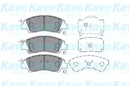 Комплект тормозных колодок KAVO PARTS KBP-3047