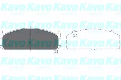 Комплект тормозных колодок KAVO PARTS KBP-3505