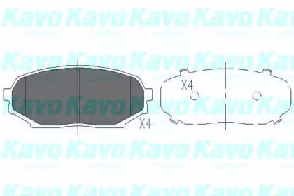 Комплект тормозных колодок KAVO PARTS KBP-3509